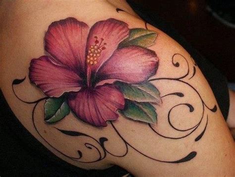 Designs range from crocodiles, snakes, raptors, suns, moons, flowers, rivers, and mountains, among many others Colorful Hawaiian Flower Tattoos And Ideas For Women From TattoosWin.com #Hawaiiantattoos ...