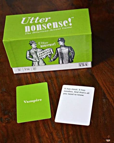 Maybe you would like to learn more about one of these? Family Fun with Utter Nonsense: The Hilarious Accent Game ...