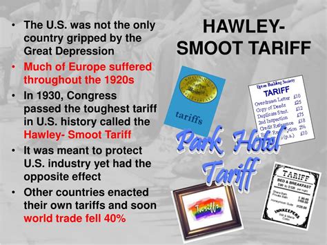 See tariff act of 1930. PPT - THE GREAT DEPRESSION BEGINS PowerPoint Presentation, free download - ID:212379