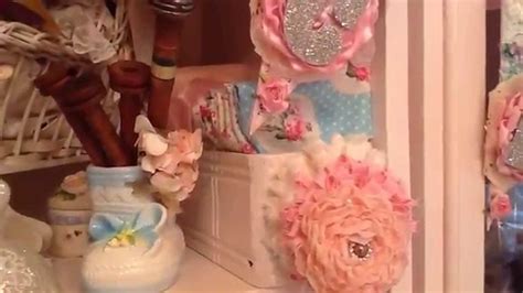 Interesting textured shapes have been used on this shed. My Shabby Chic pink Studio- craft room - YouTube