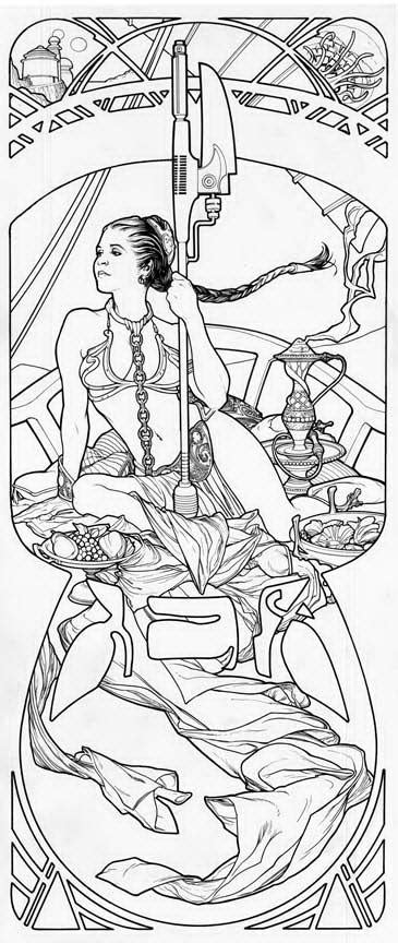 Princess leia coloring pages printable. Princess Leia drawing AH! Star Wars Celebration Europe ...