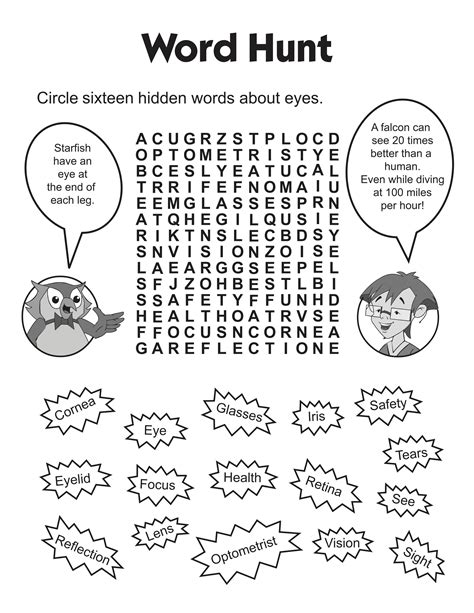 Click each link below to access activities that will provide hours of fun for students. Pin by Professional Eye Care Center on Pint-Sized Pupils-For Kids | Hidden words, Words, Crafts ...