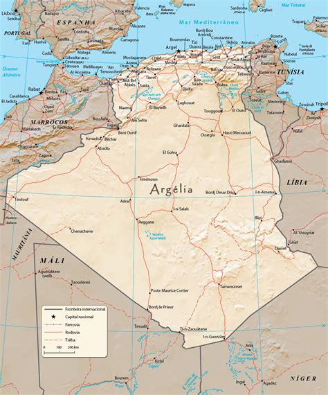Esta línea imaginaria atraviesa tres océanos, tres continentes y 16 países¹: Mapa De Argelia | Mapa