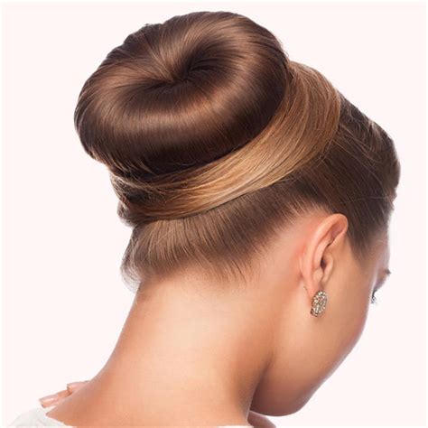 Kudos to whoever created this clever bun donut! Hair Donut Bun Maker, Hair Doughnut, Doughnut Ring, Hair ...