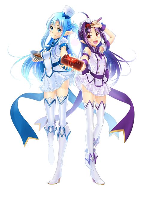 Including transparent png clip art, cartoon, icon, logo, silhouette, watercolors, outlines, etc. asuna, asuna, and yuuki (sword art online) drawn by ...