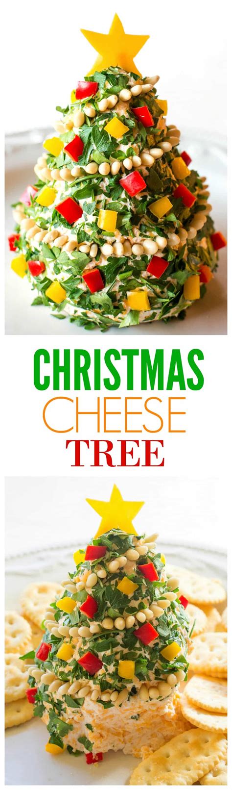 Spread goat cheese on top of bread shapes. Christmas Cheese Tree - The Girl Who Ate Everything
