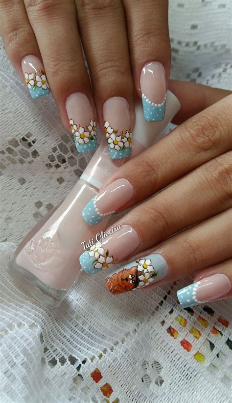 Aceite para masaje o crema del cuerpo. Flores Manicure Para Uñas Largas - Flores facil Pedicure