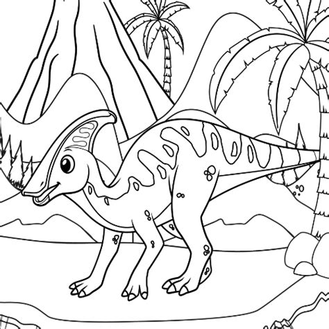 Parasaurolophus dinosaur king coloring pages. Parasaurolophus Coloring Pages - Dinosaur Coloring Pages