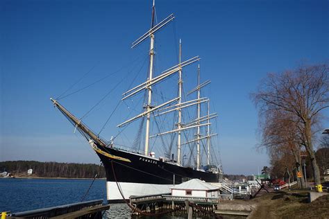 Mariehamn ställer om till nationell maritim fest. S V Pommern, Mariehamn, Aland.