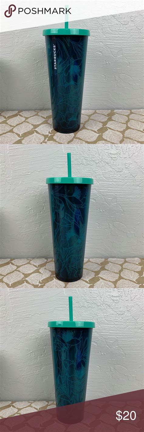 Personalization is free & preview everything online. Starbucks Tumbler To Go Teal Blue Floral in 2020 ...