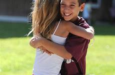 sister brother hug her his visiting hugs observe counselors talk activities some