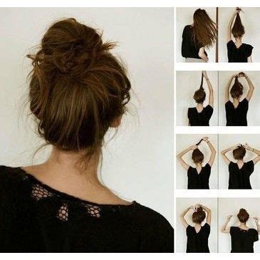 Easy triple twist bun for medium hair 32. Cute easy buns for thick hair