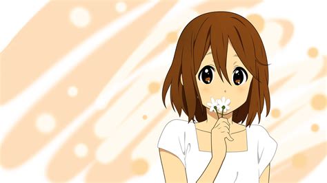 I was thinking who to give it to, and since it's blue and you have beautiful blue eyes then you have it. hakkai choked which earned concerned looks from the others. brown eyes brown hair flowers hirasawa yui k-on! short hair vector | konachan.com - Konachan.com ...