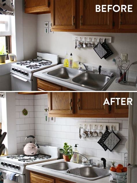 The great collection of vinyl wallpaper for kitchen backsplash for desktop, laptop and mobiles. Before and After: Using vinyl wallpaper to create a ...