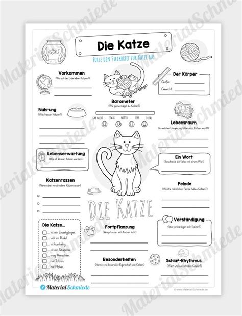 Wir haben für euch ausführliche steckbriefe zu tieren (haustiere, nutztiere und wildtiere) erstellt.diese könnt ihr als grundlage für eigene steckbriefe nutzen. Auf diesem Arbeitsblatt sollen die Schüler einen ...