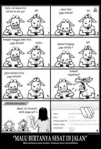 Tambah celakanya lagi, zhang malu untuk bertanya. Malu bertanya sesat di jalan :p | Meme komik, Meme, Komik