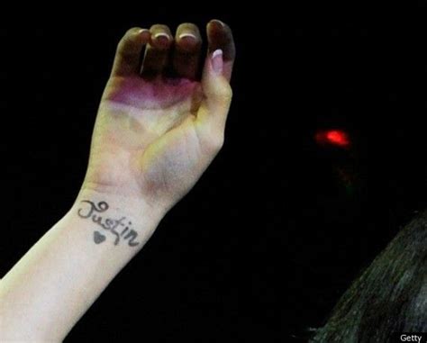 A guide to the singer and actor's body art. PHOTOS: Selena Gomez Has Justin's Name Inked On Her Wrist ...