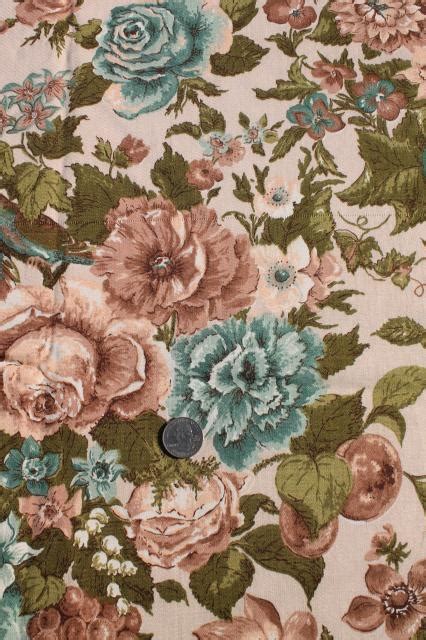 Since there are muted floral prints, you can use them as a focal point for your interior décor. vintage Waverly Spring Song fabric, floral print cotton ...