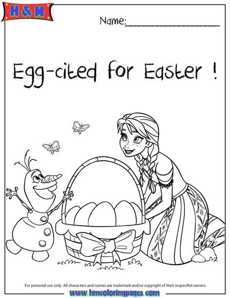 Easter is the feast of christianity. Anna Olaf Egg Cited For Easter Frozen Coloring Page ...