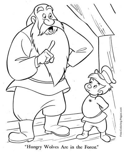 Abstract wolf printable coloring pages. Peter and the Wolf Story Coloring Pages