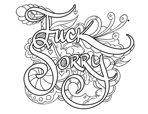 Free printable swear word coloring pages for adults and teens. Pin on ruby