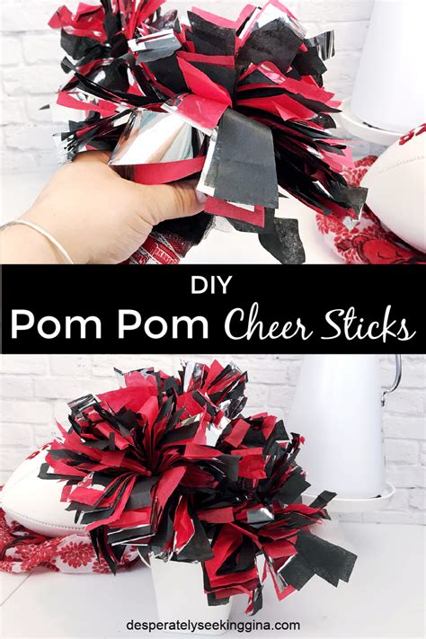 DIY Pom Pom Cheer Sticks | Diy pom pom, How to make a pom ...
