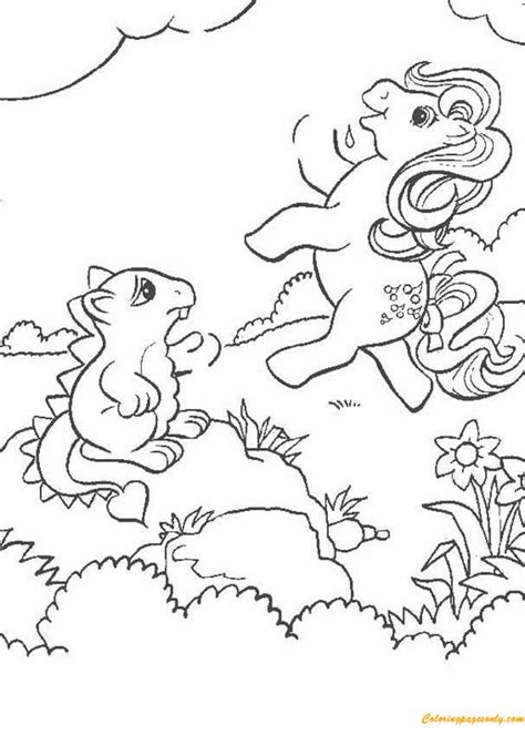 Color pictures, email pictures, and more with these silly animals coloring pages. My Little Pony With Strange Animal Coloring Page - Free Coloring Pages Online