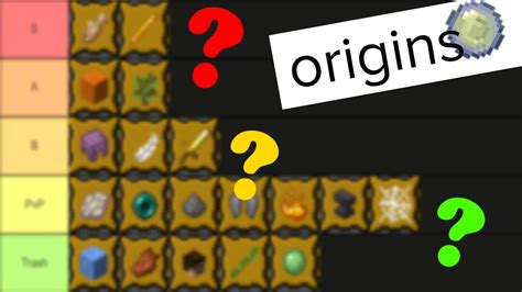 Some are only available for armor while some are restricted to tools. Minecraft Origins Mod! TIER LIST | ALL RACES ANALYZED 1.16 ...