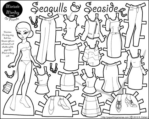 Papercraft dolls pocahontas paper doll mu±ecas recortables pinterest. Marisole Monday & Friends: Seagulls & Seaside • Paper Thin ...