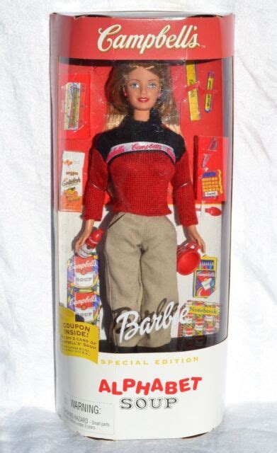 Using the letters in the soup, spell a word before the timer ends to earn points. Campbell's Alphabet Soup Barbie doll Special Edition ...
