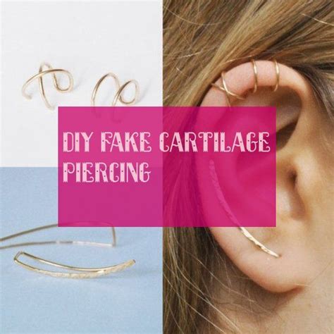 From fake nose rings and clever pranks to easy hairstyles. diy fake cartilage piercing , diy gefälschte knorpelpiercing diy faux cartilage... | Fake ...