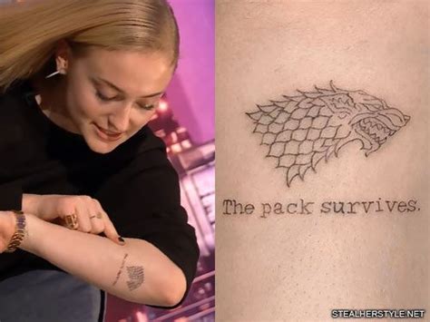 First of all, if you're not in the mood to have game of thrones spoiled for you by sophie turner's arm, please turn back now. Sophie Turner's 11 Tattoos & Meanings | Steal Her Style