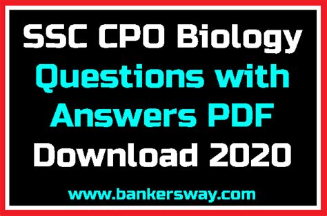 There are basically three things you. SSC CPO Science and Technology Questions Answers pdf