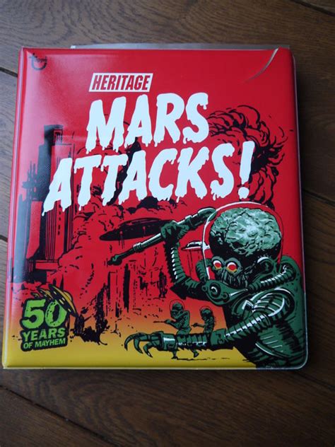 Mars attacks invasion 1/1 colour sketch card michael locoduck duron topps 2012. Mars Attacks - Complete sets of trading cards + binder ...