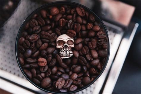 The brand, featuring a menacing black skull and cross bones, says they use coffee beans containing close to 200% of the amount of caffeine found in a typical coffee shop coffee. Death Wish Coffee Review: Everything You Need to Know!