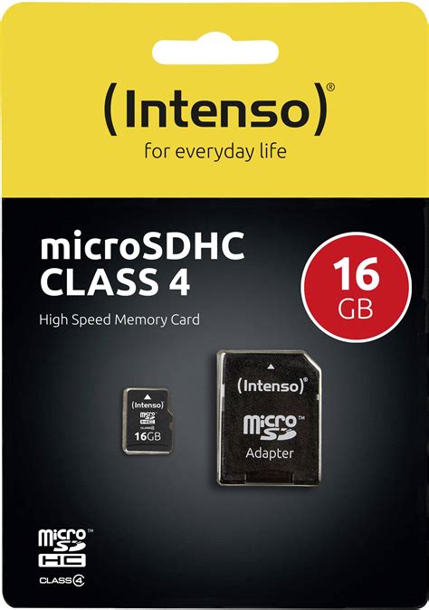 The standard was introduced in august 1999 by joint efforts between sandisk, panasonic (matsushita). Intenso 16 GB Micro SDHC-Card microSDHC card 16 GB Class 4 incl. SD adapter | Conrad.com