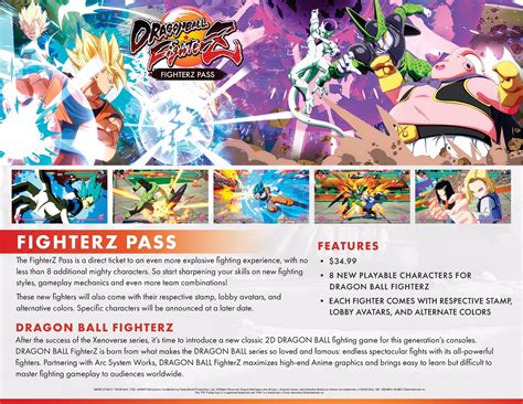 Anime music pack (11 songs from the anime) commentator voice pack; Deals roundup: Dragon Ball FighterZ Standard to Ultimate Edition
