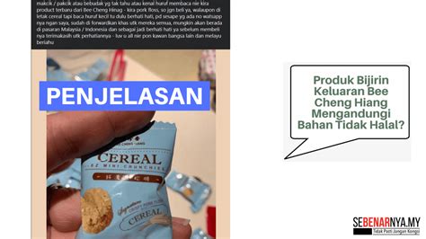 Our vision is to be asia's leading food company; Penjelasan Isu Status Halal Produk Bijirin Keluaran Bee ...