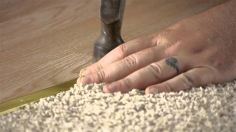 Available in a variety of colors. How to Install a Flooring Transition Strip : Flooring Help ...