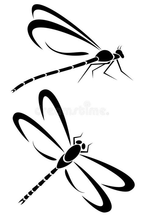 Showing a dragonfly flying in the tattoo design will represent that you believe in freedom and adventure. Dragonflys. Set of two dragonfly tribal tattoos , # ...