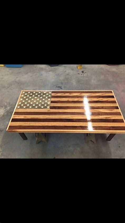 American flag metal sign, handmade in iowa. American flag coffee table by Oldglorycustoms on Etsy ...
