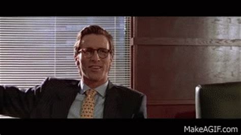 It is possible the whole movie wouldn't have been made unless this scene was done and done well. American Psycho - Business card scene on Make a GIF