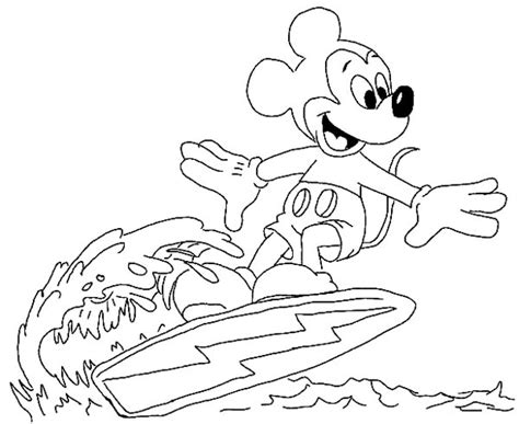 Build a model that demonstrates wave properties using delicious candy! Mickey Mouse Surfing On The Wave Coloring Page : Color ...