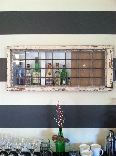 Homeowners can use cleaning as an opportunity to test the safety release. DIY mini bar. Vintage window from antique thrift store ...