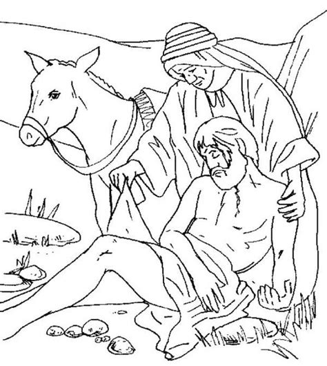 Fun for kids to print and learn more about the good samaritan kids spot the difference: Traveller Being Helped by Good Samaritan Coloring Page ...