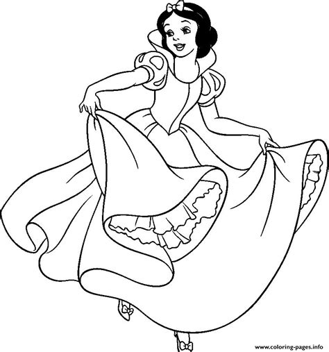 Click the snow white princess coloring pages to view printable version or color it online (compatible with ipad and android tablets). Princess Snow White Dancing Coloring Pages Printable