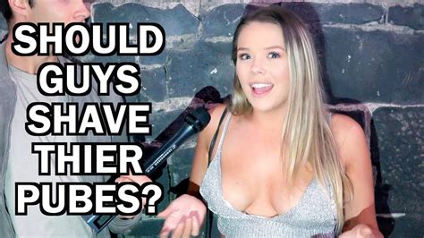 Make sure skin is damp but not overly wet. SHOULD GUYS SHAVE THEIR PUBES!? - YouTube