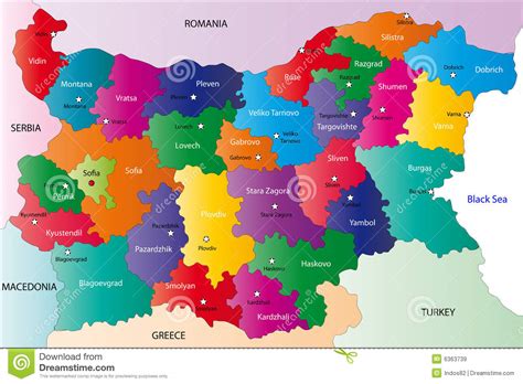 Bulgarien karte karte von bulgarien (land / staat) | welt atlas.de. Bulgarien-Karte Lizenzfreie Stockbilder - Bild: 6363739