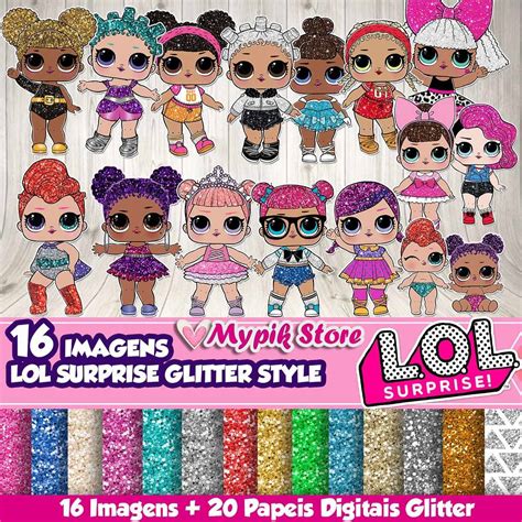 Hasta los nombres de sus mascotas? Mega Kit Digital Lol Surprise Todos Os Kits Lol - R$ 25,00 ...