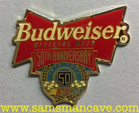 Lamazo budweiser king beer bar led light sign. Budweiser NASCAR 50th Anniversary Pin